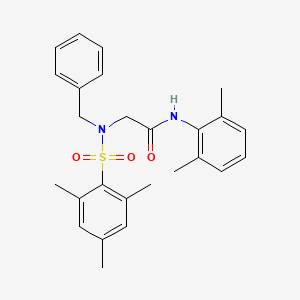 molecular formula C26H30N2O3S B3547626 N~2~-benzyl-N~1~-(2,6-dimethylphenyl)-N~2~-(mesitylsulfonyl)glycinamide 