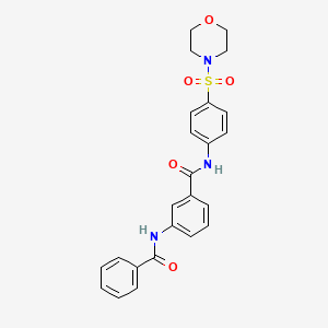molecular formula C24H23N3O5S B3547641 3-BENZAMIDO-N-[4-(MORPHOLINE-4-SULFONYL)PHENYL]BENZAMIDE 