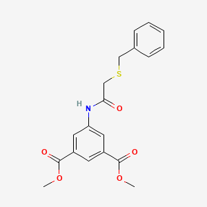 molecular formula C19H19NO5S B3547647 dimethyl 5-{[(benzylthio)acetyl]amino}isophthalate 