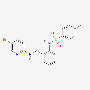 molecular formula C19H18BrN3O2S B3547665 N-(2-{[(5-bromo-2-pyridinyl)amino]methyl}phenyl)-4-methylbenzenesulfonamide 