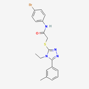 molecular formula C19H19BrN4OS B3547722 N-(4-bromophenyl)-2-{[4-ethyl-5-(3-methylphenyl)-4H-1,2,4-triazol-3-yl]sulfanyl}acetamide 