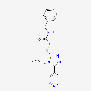 molecular formula C19H21N5OS B3547783 N-benzyl-2-{[4-propyl-5-(4-pyridinyl)-4H-1,2,4-triazol-3-yl]thio}acetamide 
