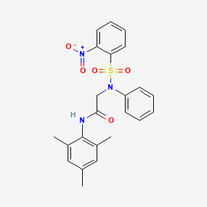 molecular formula C23H23N3O5S B3547802 N~1~-mesityl-N~2~-[(2-nitrophenyl)sulfonyl]-N~2~-phenylglycinamide 