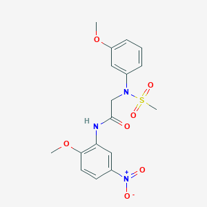 molecular formula C17H19N3O7S B3547818 N~1~-(2-methoxy-5-nitrophenyl)-N~2~-(3-methoxyphenyl)-N~2~-(methylsulfonyl)glycinamide 