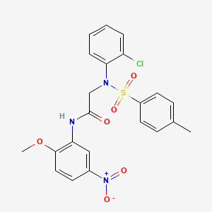 molecular formula C22H20ClN3O6S B3547869 N~2~-(2-chlorophenyl)-N~1~-(2-methoxy-5-nitrophenyl)-N~2~-[(4-methylphenyl)sulfonyl]glycinamide 