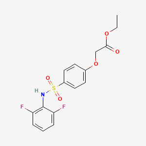 molecular formula C16H15F2NO5S B3547898 Ethyl 2-[4-[(2,6-difluorophenyl)sulfamoyl]phenoxy]acetate 