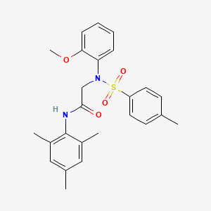 molecular formula C25H28N2O4S B3547923 N~1~-mesityl-N~2~-(2-methoxyphenyl)-N~2~-[(4-methylphenyl)sulfonyl]glycinamide 