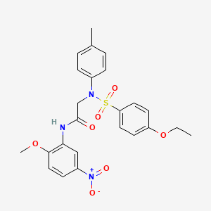 molecular formula C24H25N3O7S B3547930 N~2~-[(4-ethoxyphenyl)sulfonyl]-N~1~-(2-methoxy-5-nitrophenyl)-N~2~-(4-methylphenyl)glycinamide 
