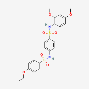 molecular formula C22H24N2O7S2 B3547986 N-(4-{[(2,4-dimethoxyphenyl)amino]sulfonyl}phenyl)-4-ethoxybenzenesulfonamide 