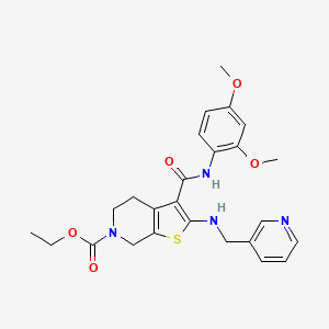 molecular formula C25H28N4O5S B3548043 ethyl 3-{[(2,4-dimethoxyphenyl)amino]carbonyl}-2-[(3-pyridinylmethyl)amino]-4,7-dihydrothieno[2,3-c]pyridine-6(5H)-carboxylate 