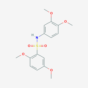 molecular formula C16H19NO6S B3548047 N-(3,4-dimethoxyphenyl)-2,5-dimethoxybenzenesulfonamide 