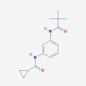 molecular formula C15H20N2O2 B354805 N-{3-[(2,2-dimethylpropanoyl)amino]phenyl}cyclopropanecarboxamide CAS No. 59517-31-6