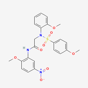 molecular formula C23H23N3O8S B3548070 N~1~-(2-methoxy-5-nitrophenyl)-N~2~-(2-methoxyphenyl)-N~2~-[(4-methoxyphenyl)sulfonyl]glycinamide 