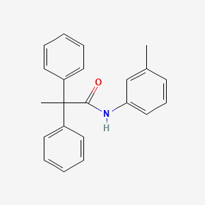 molecular formula C22H21NO B3548085 N-(3-methylphenyl)-2,2-diphenylpropanamide 