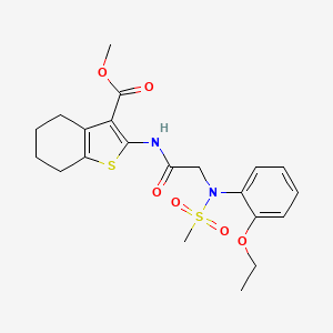 molecular formula C21H26N2O6S2 B3548122 methyl 2-{[N-(2-ethoxyphenyl)-N-(methylsulfonyl)glycyl]amino}-4,5,6,7-tetrahydro-1-benzothiophene-3-carboxylate 
