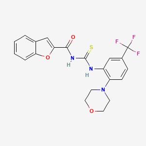 molecular formula C21H18F3N3O3S B3548173 N-{[2-(morpholin-4-yl)-5-(trifluoromethyl)phenyl]carbamothioyl}-1-benzofuran-2-carboxamide 