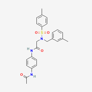 molecular formula C25H27N3O4S B3548208 N~1~-[4-(acetylamino)phenyl]-N~2~-(3-methylbenzyl)-N~2~-[(4-methylphenyl)sulfonyl]glycinamide 