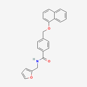 molecular formula C23H19NO3 B3548316 N-[(FURAN-2-YL)METHYL]-4-[(NAPHTHALEN-1-YLOXY)METHYL]BENZAMIDE 