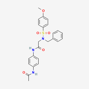 molecular formula C24H25N3O5S B3548326 N~1~-[4-(acetylamino)phenyl]-N~2~-benzyl-N~2~-[(4-methoxyphenyl)sulfonyl]glycinamide 