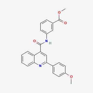 molecular formula C25H20N2O4 B3548376 Methyl 3-[[2-(4-methoxyphenyl)quinoline-4-carbonyl]amino]benzoate 