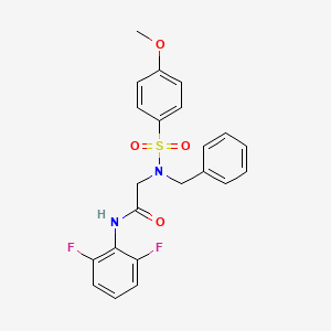 molecular formula C22H20F2N2O4S B3548455 N~2~-benzyl-N-(2,6-difluorophenyl)-N~2~-[(4-methoxyphenyl)sulfonyl]glycinamide 