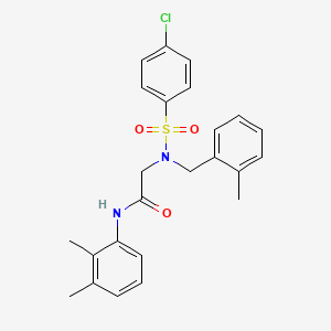 molecular formula C24H25ClN2O3S B3548484 N~2~-[(4-chlorophenyl)sulfonyl]-N~1~-(2,3-dimethylphenyl)-N~2~-(2-methylbenzyl)glycinamide 
