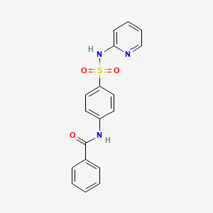 molecular formula C18H15N3O3S B3548551 N-[4-(pyridin-2-ylsulfamoyl)phenyl]benzamide 