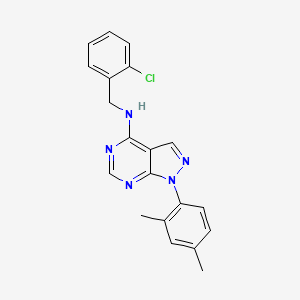 molecular formula C20H18ClN5 B3548582 N-(2-chlorobenzyl)-1-(2,4-dimethylphenyl)-1H-pyrazolo[3,4-d]pyrimidin-4-amine 