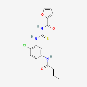 molecular formula C16H16ClN3O3S B3548598 N-({[5-(butyrylamino)-2-chlorophenyl]amino}carbonothioyl)-2-furamide 