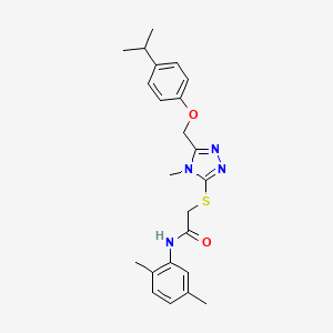 molecular formula C23H28N4O2S B3548613 N-(2,5-dimethylphenyl)-2-({5-[(4-isopropylphenoxy)methyl]-4-methyl-4H-1,2,4-triazol-3-yl}thio)acetamide 