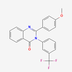 molecular formula C22H15F3N2O2 B3548652 2-(4-methoxyphenyl)-3-[3-(trifluoromethyl)phenyl]-4(3H)-quinazolinone 