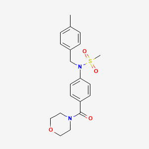 molecular formula C20H24N2O4S B3548708 N-(4-methylbenzyl)-N-[4-(morpholin-4-ylcarbonyl)phenyl]methanesulfonamide 