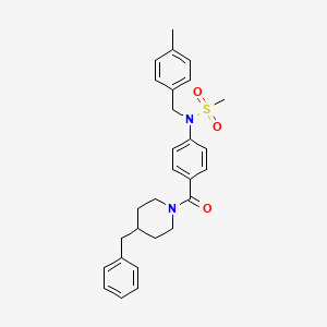 molecular formula C28H32N2O3S B3548719 N-{4-[(4-benzyl-1-piperidinyl)carbonyl]phenyl}-N-(4-methylbenzyl)methanesulfonamide 