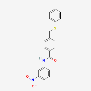 molecular formula C20H16N2O3S B3548758 N-(3-nitrophenyl)-4-[(phenylthio)methyl]benzamide 