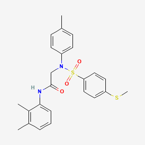 molecular formula C24H26N2O3S2 B3548759 N~1~-(2,3-dimethylphenyl)-N~2~-(4-methylphenyl)-N~2~-{[4-(methylthio)phenyl]sulfonyl}glycinamide 