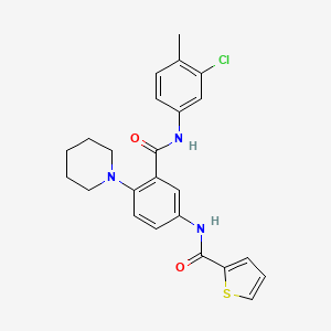 molecular formula C24H24ClN3O2S B3548761 N-[3-[(3-chloro-4-methylphenyl)carbamoyl]-4-piperidin-1-ylphenyl]thiophene-2-carboxamide 
