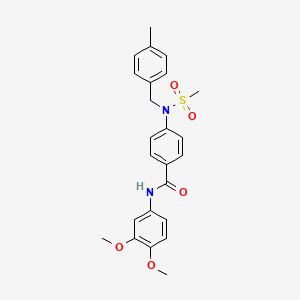 molecular formula C24H26N2O5S B3548790 N-(3,4-dimethoxyphenyl)-4-[(4-methylbenzyl)(methylsulfonyl)amino]benzamide 