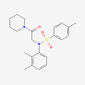 molecular formula C22H28N2O3S B3548793 N-(2,3-dimethylphenyl)-4-methyl-N-[2-oxo-2-(piperidin-1-yl)ethyl]benzenesulfonamide 