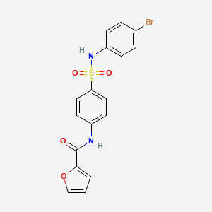 molecular formula C17H13BrN2O4S B3548814 N-[4-[(4-bromophenyl)sulfamoyl]phenyl]furan-2-carboxamide 