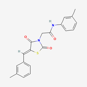 molecular formula C20H18N2O3S B3548847 N-(3-methylphenyl)-2-[(5Z)-5-[(3-methylphenyl)methylidene]-2,4-dioxo-1,3-thiazolidin-3-yl]acetamide 