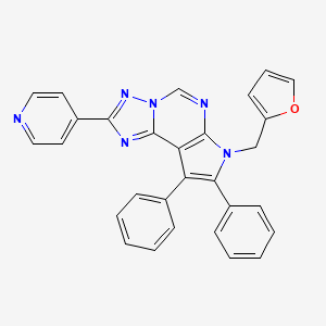molecular formula C29H20N6O B3548859 7-(2-FURYLMETHYL)-8,9-DIPHENYL-2-(4-PYRIDYL)-7H-PYRROLO[3,2-E][1,2,4]TRIAZOLO[1,5-C]PYRIMIDINE 