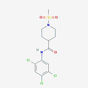 molecular formula C13H15Cl3N2O3S B3548870 1-(methylsulfonyl)-N-(2,4,5-trichlorophenyl)-4-piperidinecarboxamide 