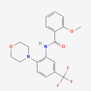 molecular formula C19H19F3N2O3 B3548910 2-methoxy-N-[2-(4-morpholinyl)-5-(trifluoromethyl)phenyl]benzamide 