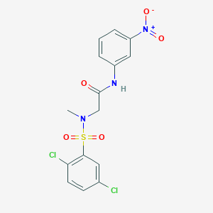 molecular formula C15H13Cl2N3O5S B3548935 N~2~-[(2,5-dichlorophenyl)sulfonyl]-N~2~-methyl-N-(3-nitrophenyl)glycinamide 