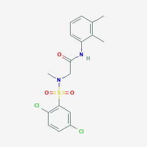 molecular formula C17H18Cl2N2O3S B3548971 N~2~-[(2,5-dichlorophenyl)sulfonyl]-N-(2,3-dimethylphenyl)-N~2~-methylglycinamide 