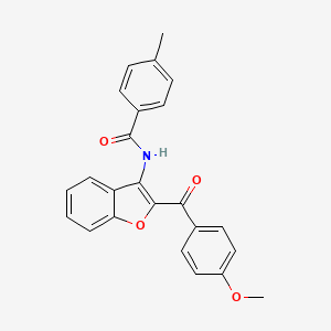 molecular formula C24H19NO4 B3549048 N-[2-(4-methoxybenzoyl)-1-benzofuran-3-yl]-4-methylbenzamide 