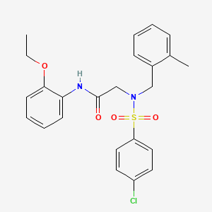 molecular formula C24H25ClN2O4S B3549107 N~2~-[(4-chlorophenyl)sulfonyl]-N~1~-(2-ethoxyphenyl)-N~2~-(2-methylbenzyl)glycinamide 