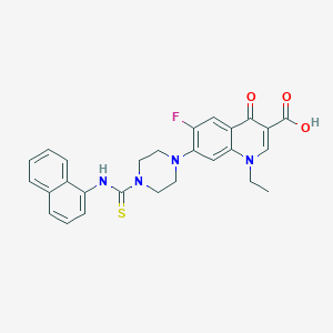 molecular formula C27H25FN4O3S B3549142 1-ETHYL-6-FLUORO-7-{4-[(NAPHTHALEN-1-YL)CARBAMOTHIOYL]PIPERAZIN-1-YL}-4-OXO-1,4-DIHYDROQUINOLINE-3-CARBOXYLIC ACID 