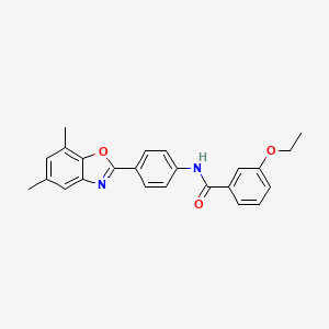 molecular formula C24H22N2O3 B3549264 N-[4-(5,7-dimethyl-1,3-benzoxazol-2-yl)phenyl]-3-ethoxybenzamide 