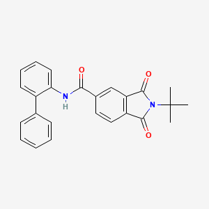 molecular formula C25H22N2O3 B3549269 N-2-biphenylyl-2-tert-butyl-1,3-dioxo-5-isoindolinecarboxamide 
